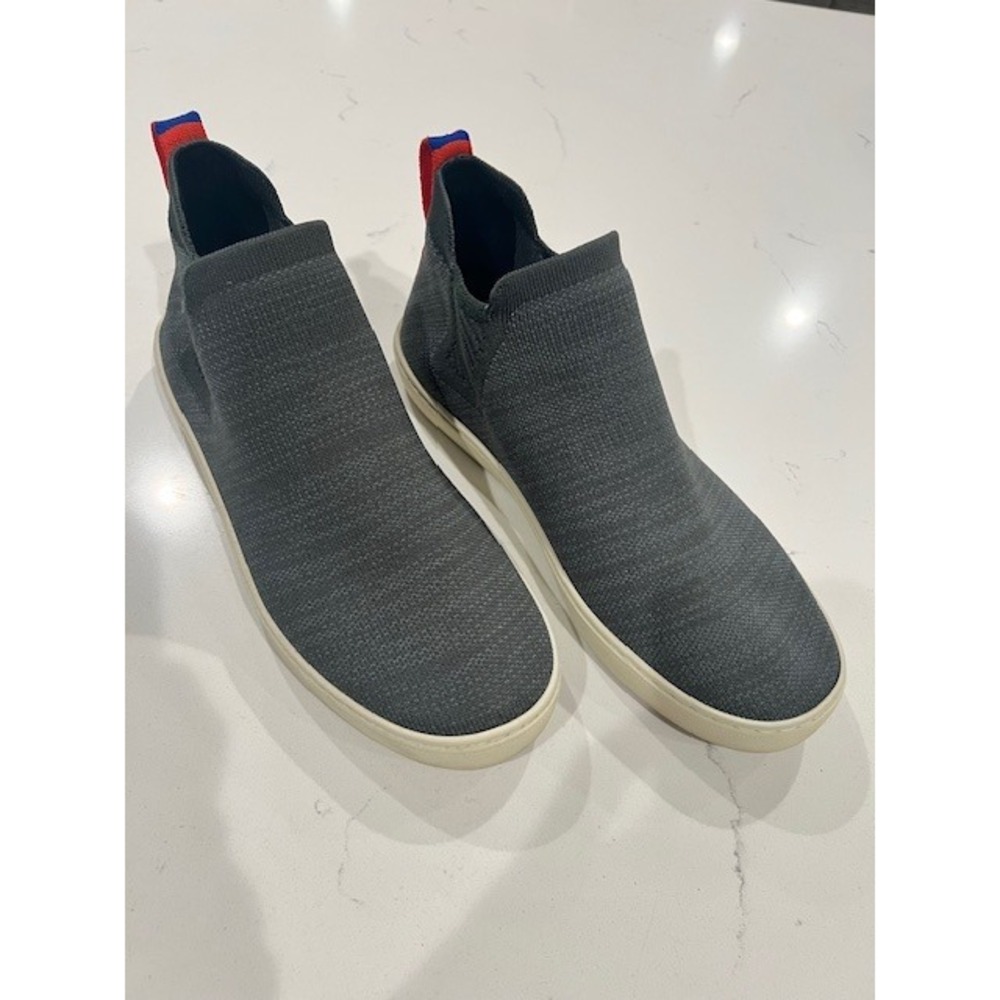 ROTHYS The Chelsea Boot Knit Dark Grey Slip On Womens Shoes
